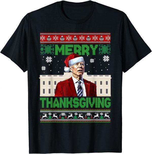T-Shirt Joe Biden Merry Thanksgiving Uglys Christmas