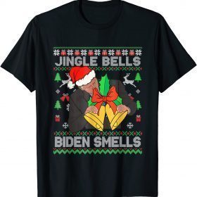 Anti Biden Jingle Bells Biden Smells Ugly Christmas Sweater T-Shirt