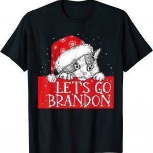 Let's Go Branson Brandon Cat Christmas Pajamas Kitten Xmas Funny T-Shirt
