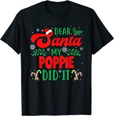 TShirt Dear Santa My Poppie Did It 2021