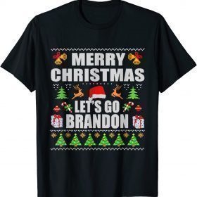 T-Shirt Merry Christmas Let's go Brandon, Lets Go Brandon Xmas