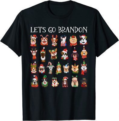 Let's Go Braden Brandon Conservative Dog Christmas Pajamas Gift T-Shirt
