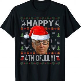 Santa Joe Biden Happy 4th of July Ugly Christmas Gift 2022 T-Shirt