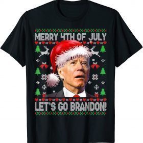 Merry 4th Of July Let's Go Branson Brandon Ugly Sweater T-Shirt