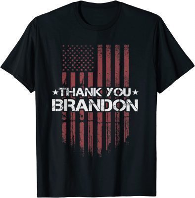 2021 Thank You Brandon, Vintage American Flag T-Shirt