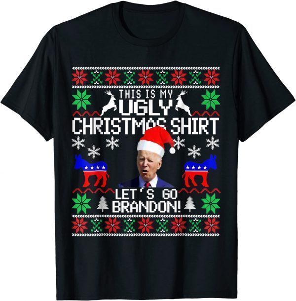 Funny Let's Go Brandon Ugly Christmas Sweater Biden T-Shirt