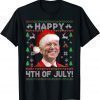 T-Shirt Santa Biden Happy 4th of July Ugly Christmas Sweater Pajamas