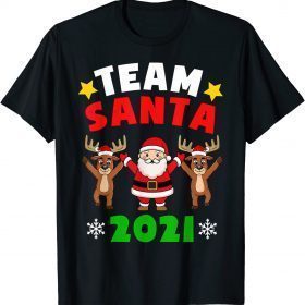 Team Santa 2021 Christmas Pajamas Family Santa Kids Toddler Funny T-Shirt