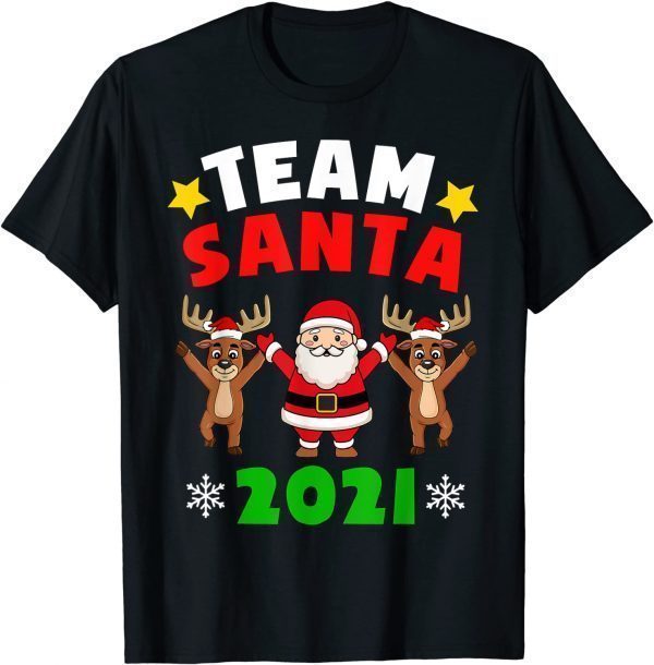 Team Santa 2021 Christmas Pajamas Family Santa Kids Toddler Funny T-Shirt