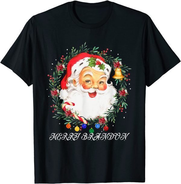 Merry Brandon Funny Christmas Santa Joe Biden Chant Gift T-Shirt