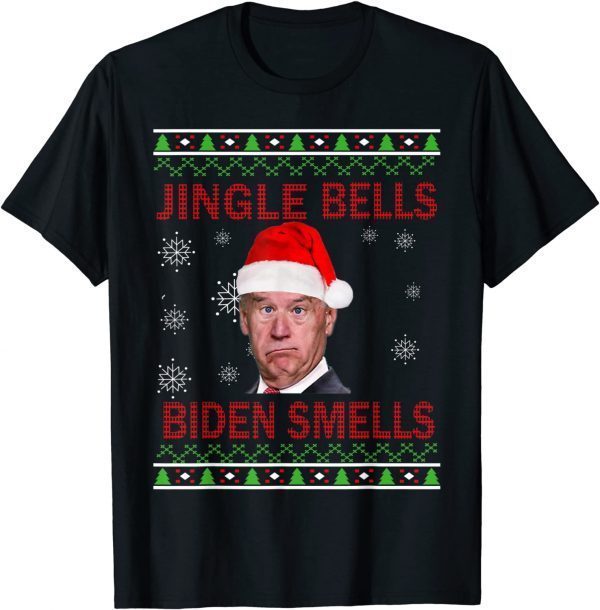 Ugly Joe Biden Christmas Sweater Republican Conservative T-Shirt
