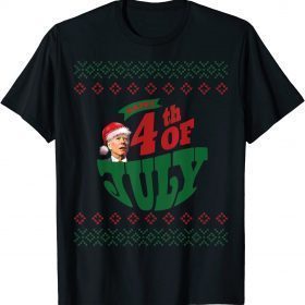 Santa Joe Biden Happy 4th of July Ugly Christmas Sweater T-Shirt