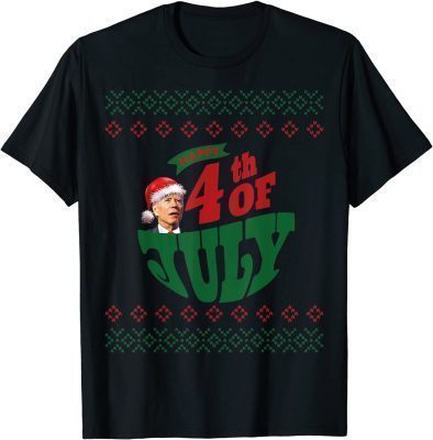 Santa Joe Biden Happy 4th of July Ugly Christmas Sweater T-Shirt
