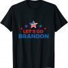 Let's Go Brandon America USA Flag Funny Patriotic American Funny T-Shirt