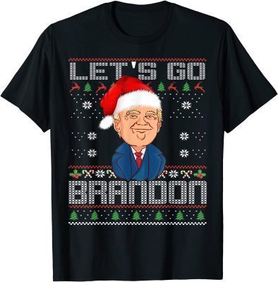 2021 Let's Go Brandon Trump Ugly Christmas Sweater Funny T-Shirt