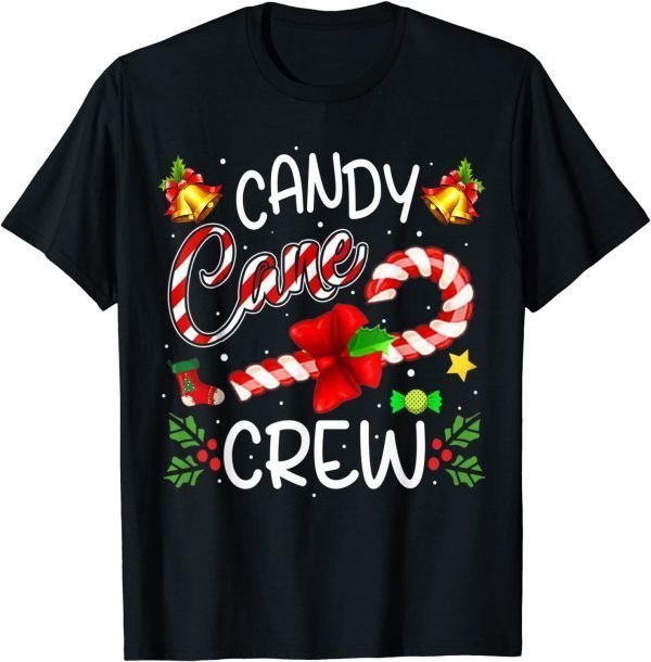 2021 Candy Cane Crew Funny Christmas Candy Lover Xmas T-Shirt