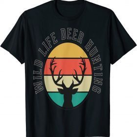 Vintage Sunset With Deer Hunting Tee Shirts