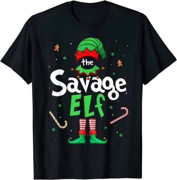 The Savage Elf Xmas Matching Christmas For Family T-Shirt