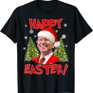 Official Joe Biden Santa Confused Happy Easter Funny Ugly Christmas T-Shirt
