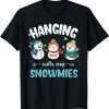 2022 Hanging With My Snowmies Ugly Christmas Snowman T-Shirt