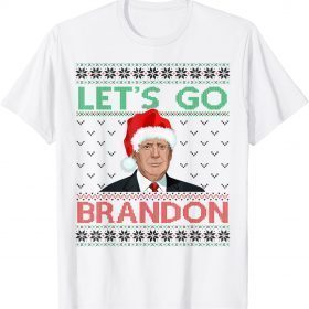 Funny Trump Sarcastic Let's Go Brandon Ugly Christmas Pajama T-Shirt