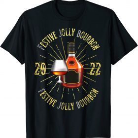 New Year's 2022 Funny Christmas Pajama Political USA Bourbon T-Shirt