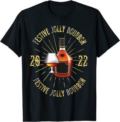 New Year's 2022 Funny Christmas Pajama Political USA Bourbon T-Shirt