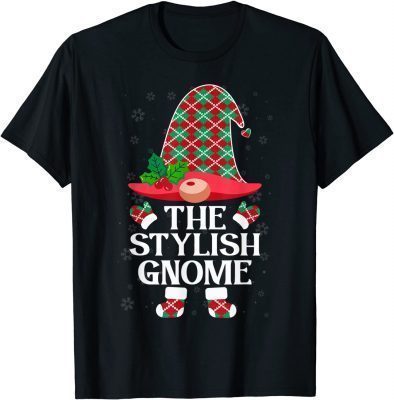 Stylish Gnome Matching Family Group Christmas Party Pajama 2021 T-Shirt
