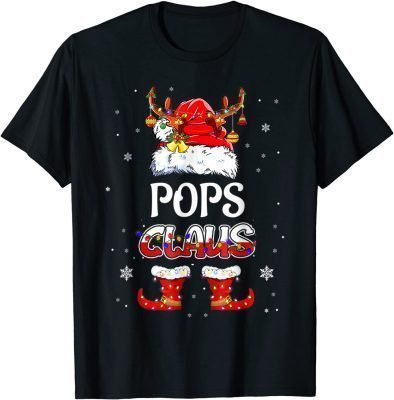 Pops Claus Shirt Christmas Pajama Family Matching Xmas 2021 T-Shirt