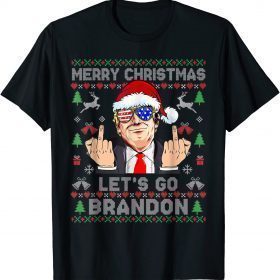 Funny Let's Go Branson Brandon Trump Ugly Christmas Sweater T-Shirt