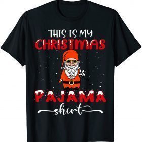 2021 This is My Christmas Pagama tee santa peace hand sign cool T-Shirt