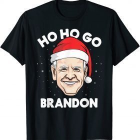 Let's Ho Ho Go Brandon Joe Biden Santa Claus Funny Christmas T-Shirt
