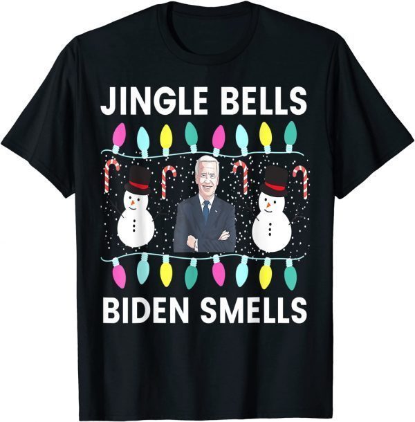 Official Jingle Bells Biden Smells Ugly Christmas T-Shirt
