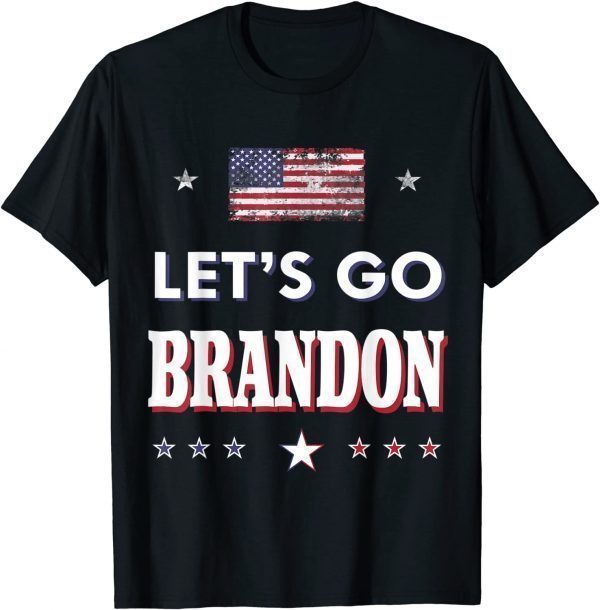 2021 Let's Go Braden Brandon Conservative Anti Liberal US Flag T-Shirt