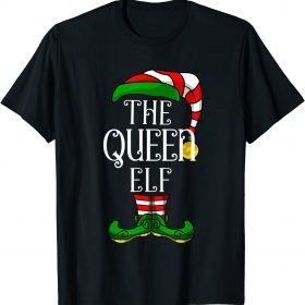 Queen Elf Family Matching Christmas Group Funny Pajama Shirts Tee Shirts