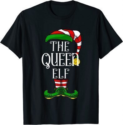 Queen Elf Family Matching Christmas Group Funny Pajama Shirts Tee Shirts