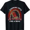 Rainbow Stepping Into 50th Birthday Like A Boss High Heels Funny T-Shirt