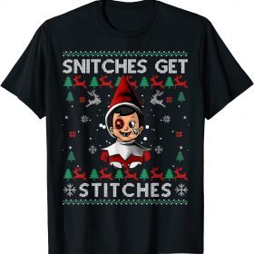 Snitches Get Stitches Costume, Ugly Christmas Sweater T-Shirt