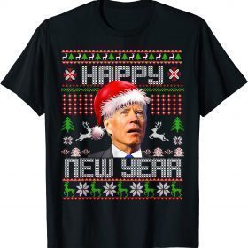 Classic Cool Santa Joe Biden Happy New Year Ugly Christmas Sweater T-Shirt
