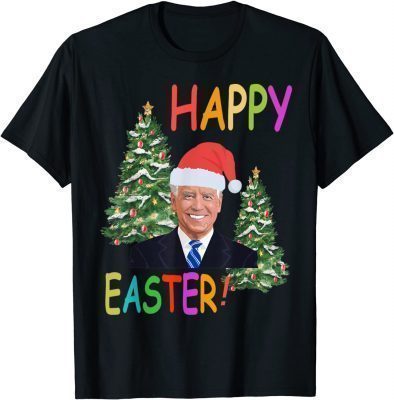 Joe Biden Santa Confused Happy Easter Funny Ugly Christmas T-Shirt