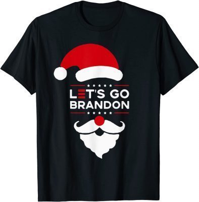 T-Shirt Let's Go Branson Brandon Reindeer Santa Hat Christmas Gifts