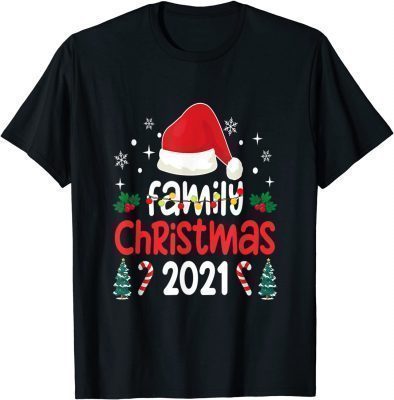 T-Shirt Family Christmas 2021 Matching Shirts Squad Santa Elf Funny
