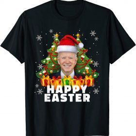 Joe Biden Santa Confused Happy Easter Funny Ugly Christmas 2021 T-Shirt