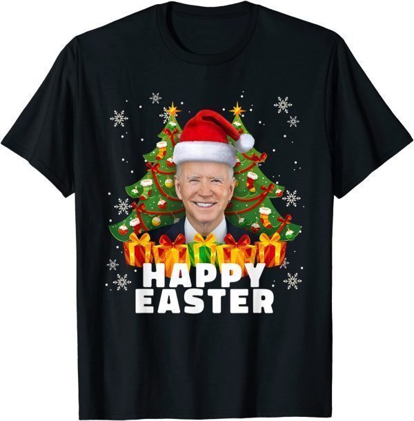 Joe Biden Santa Confused Happy Easter Funny Ugly Christmas 2021 T-Shirt