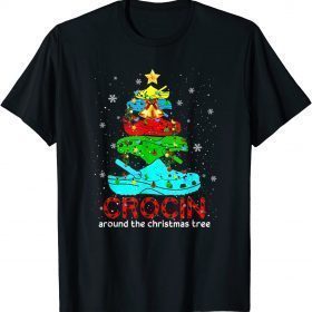 Official Crocin Around The Christmas Tree Funny Xmas Christmas Pajama T-Shirt
