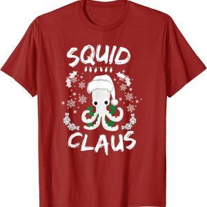 Classic Squid Clause Ugly Christmas Sweater Xmas Holiday Pajama T-Shirt