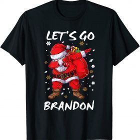 Official Dabbing Santa Let's Go Branson Brandon Christmas Pajama T-Shirt