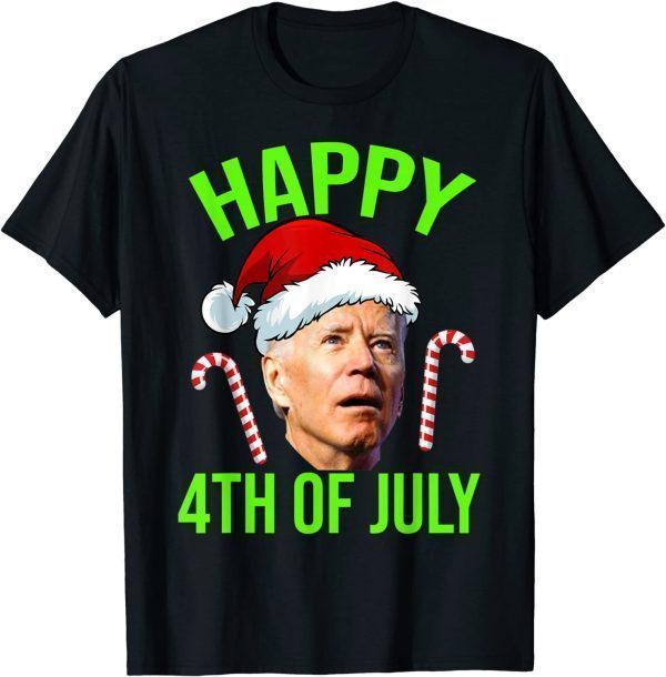 Happy 4th of July Joe Biden President Funny Christmas Pajama T-Shirt