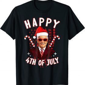 Official Happy 4th of July Funny Christmas Joe Biden Xmas Pajama Gift T-Shirt