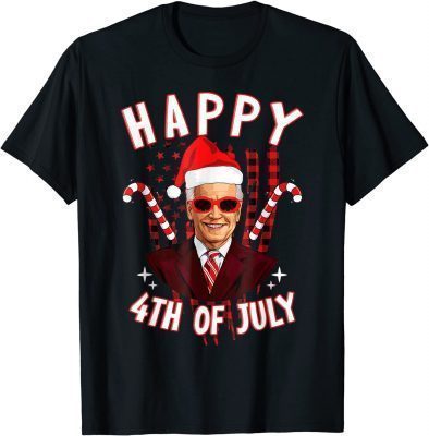 Official Happy 4th of July Funny Christmas Joe Biden Xmas Pajama Gift T-Shirt